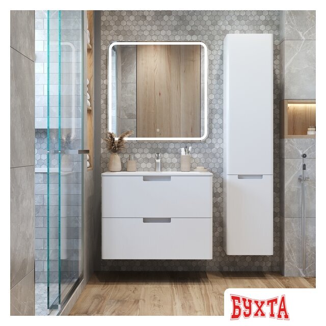 Мебель для ванных комнат Briz Пенал подвесной Прато 35 с б/к правый 3