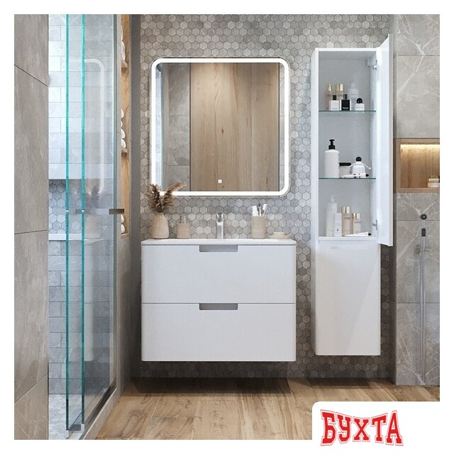 Мебель для ванных комнат Briz Пенал подвесной Прато 35 с б/к правый 5