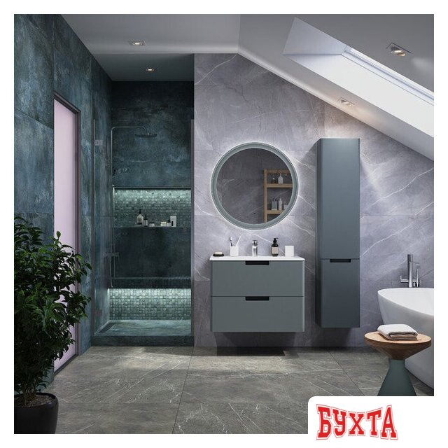 Мебель для ванных комнат Briz Шкаф-пенал Прато 35 R 240 04-06к35-00 02 ГР 5