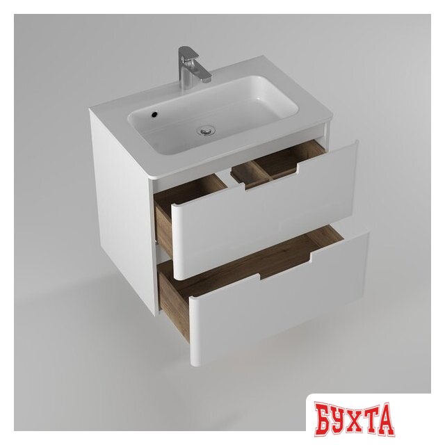 Мебель для ванных комнат Briz Тумба подвесная Прато 70 с умывальником Прато 2
