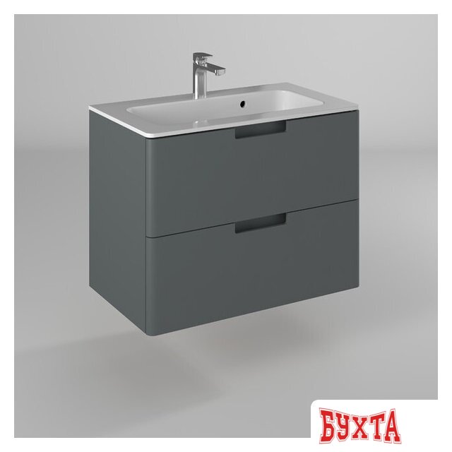 Мебель для ванных комнат Briz Тумба с умывальником Прато Грэй 80 240 03-18080-16 00 ГР 2
