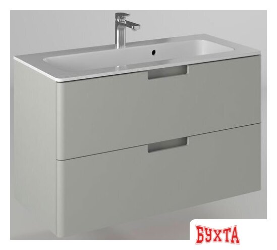 Мебель для ванных комнат Briz Тумба с умывальником Прато Лайт 100 240 03-18100-16 00 ЛТ (светло-серый матовый)