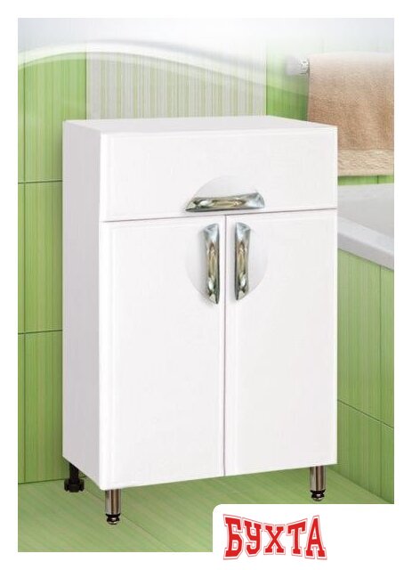 Мебель для ванных комнат Vako Тумба Ника 60 (белый, 1 ящик)