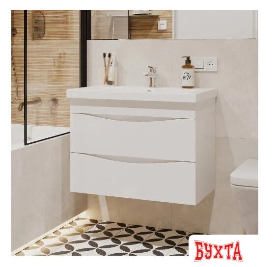 Мебель для ванных комнат Axus Тумба под умывальник Смайл 70 (подвесная) 3