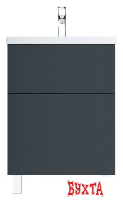 Мебель для ванных комнат AM.PM Тумба под умывальник Gem 60 M90FSX06022GM32 (2 ящика, графит) 1