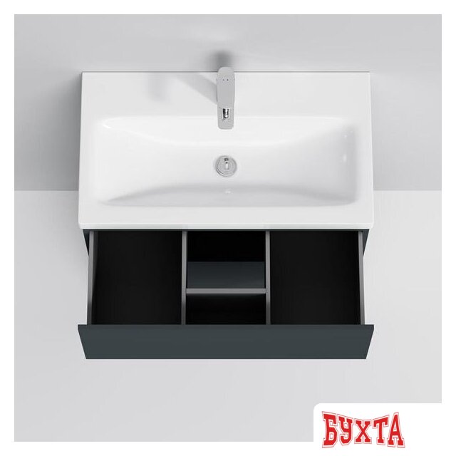 Мебель для ванных комнат AM.PM Тумба под умывальник Gem 75 M90FSX07522GM32 (2 ящика, графит) 3