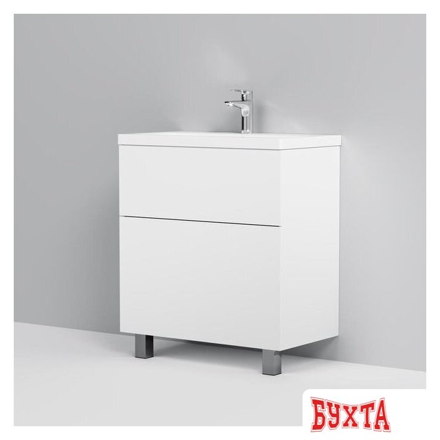 Мебель для ванных комнат AM.PM Тумба под умывальник Gem 75 M90FSX07522WG32 (2 ящика, белый) 5
