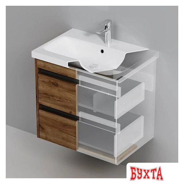 Мебель для ванных комнат AM.PM Тумба с умывальником Pulse M91-FHX0602OF-WCC0602WG 4