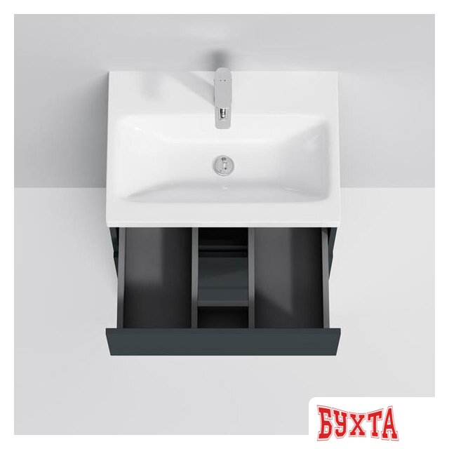 Мебель для ванных комнат AM.PM Тумба под умывальник Gem S 60 M91FSX0602GM (3 ящика, графит) 3