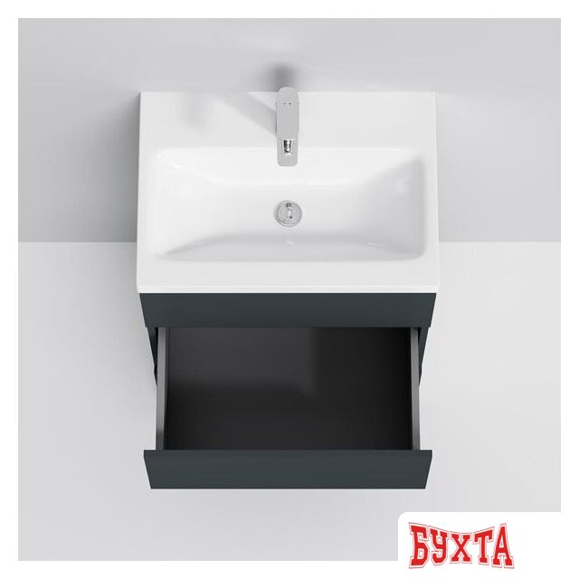 Мебель для ванных комнат AM.PM Тумба под умывальник Gem S 60 M91FSX0602GM (3 ящика, графит) 4