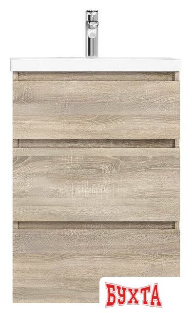 Мебель для ванных комнат AM.PM Тумба под умывальник Gem S 60 M91FSX0602OF (3 ящика,светлый дуб) 1