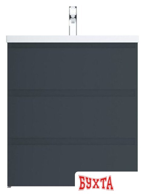 Мебель для ванных комнат AM.PM Тумба под умывальник Gem S 75 M91FSX0752GM (3 ящика, графит) 1