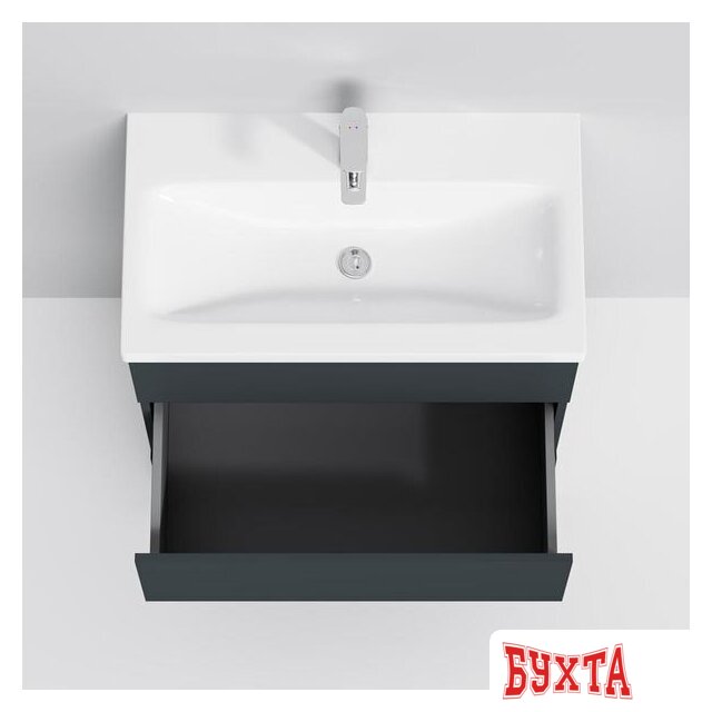 Мебель для ванных комнат AM.PM Тумба под умывальник Gem S 75 M91FSX0752GM (3 ящика, графит) 4