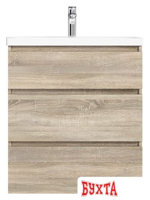 Мебель для ванных комнат AM.PM Тумба под умывальник Gem S 75 M91FSX0752OF (3 ящика,светлый дуб) 1