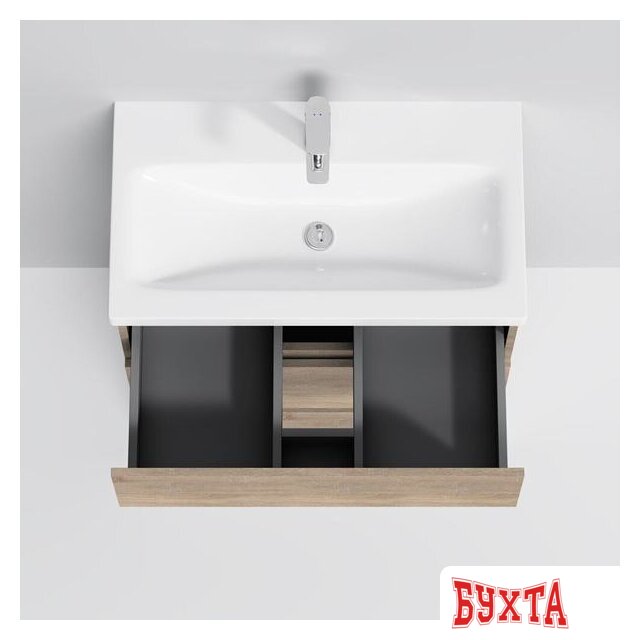 Мебель для ванных комнат AM.PM Тумба под умывальник Gem S 75 M91FSX0752OF (3 ящика,светлый дуб) 3