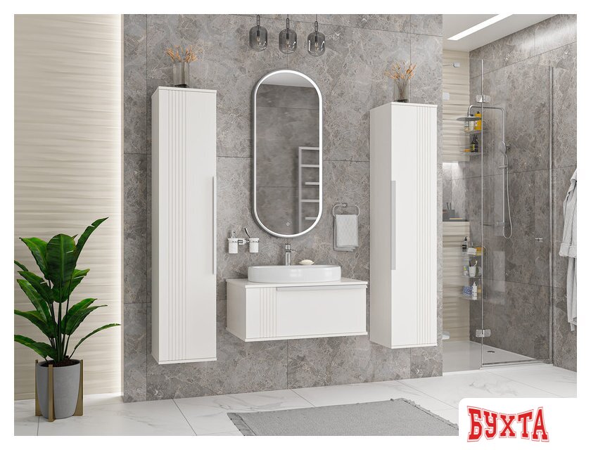 Мебель для ванных комнат Brevita Тумба под умывальник Savoy 80 SAV-09080-0101Я 5