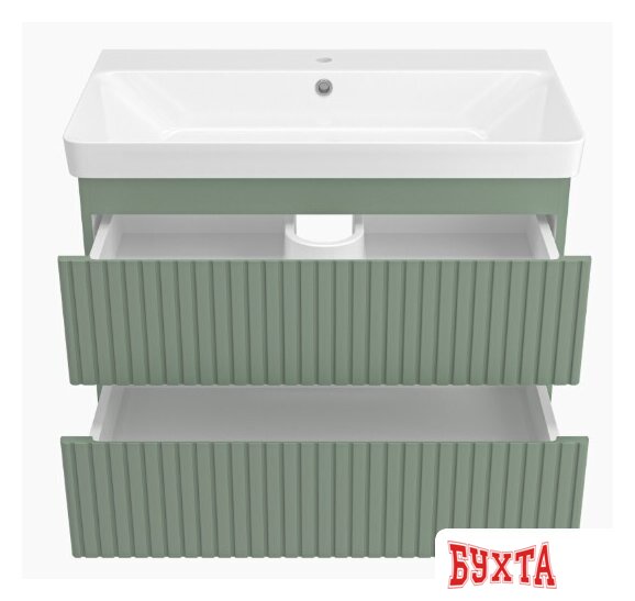 Мебель для ванных комнат Brevita Тумба под умывальник Victory 80 VIC-09080-0802Я (зеленый матовый) 2