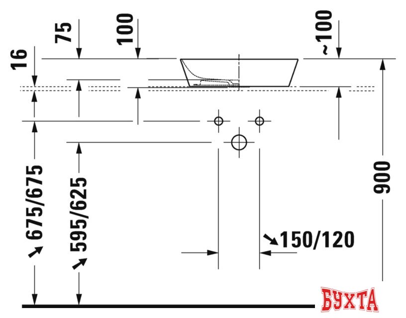 Умывальник Duravit Cape Cod 2340430000 2