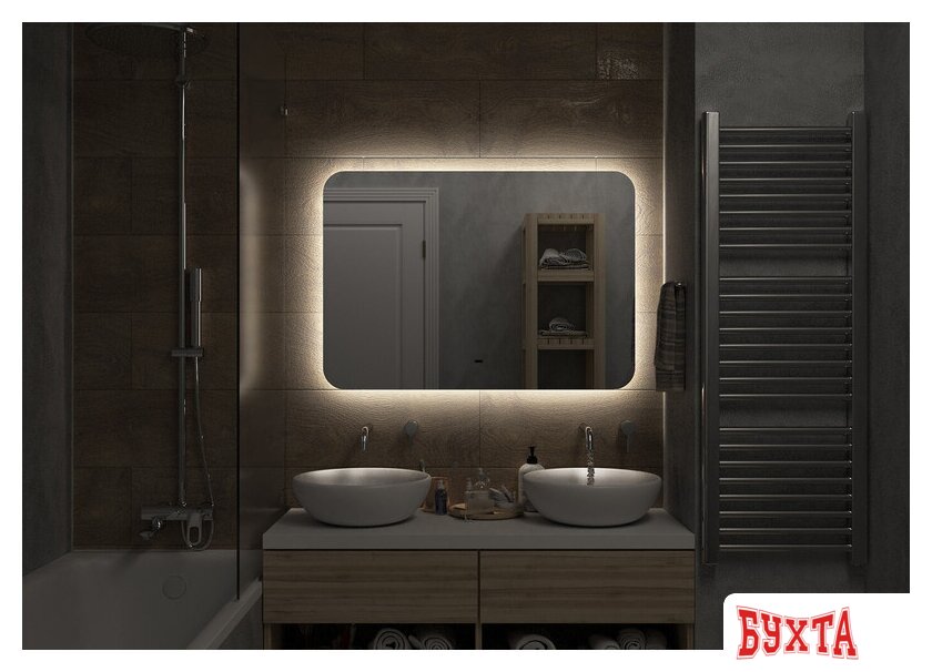 Мебель для ванных комнат Misty Зеркало Адхил 100 АДХ-02-100/70-14 3