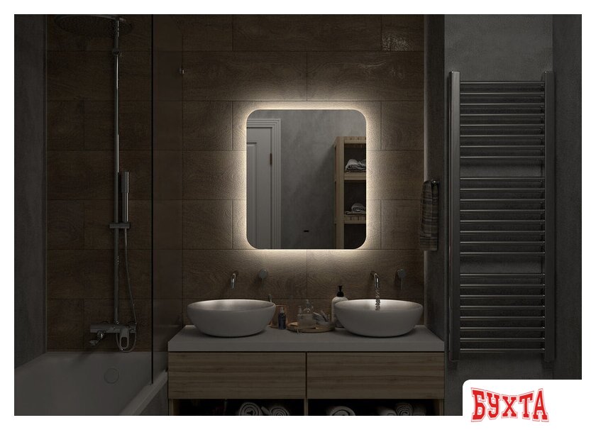 Мебель для ванных комнат Misty Зеркало Адхил 60 АДХ-02-60/70-14 2