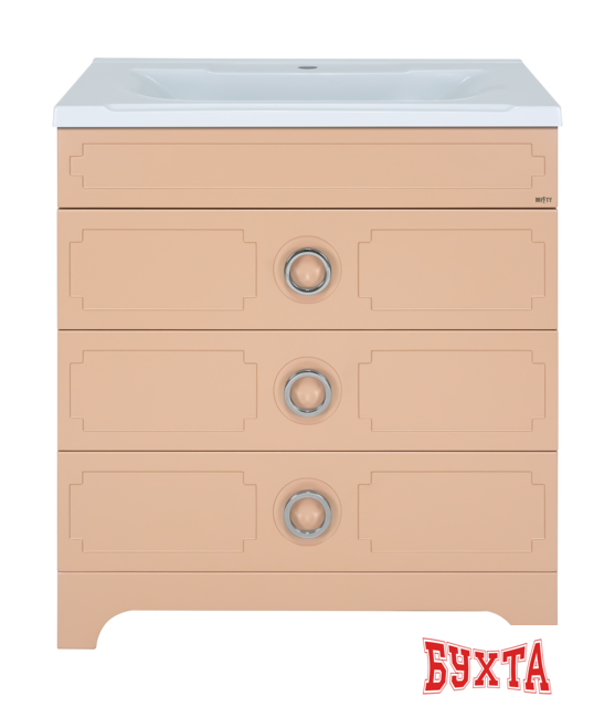 Мебель для ванных комнат Misty Атлантик - 60 Тумба напольная с 2 ящ., белая эмаль - П-Атл-01060-0112Я 1