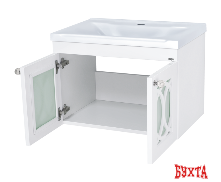 Мебель для ванных комнат Misty Тондо - 60 Тумба подвесная, белая эмаль - П-Тон09060-012 2