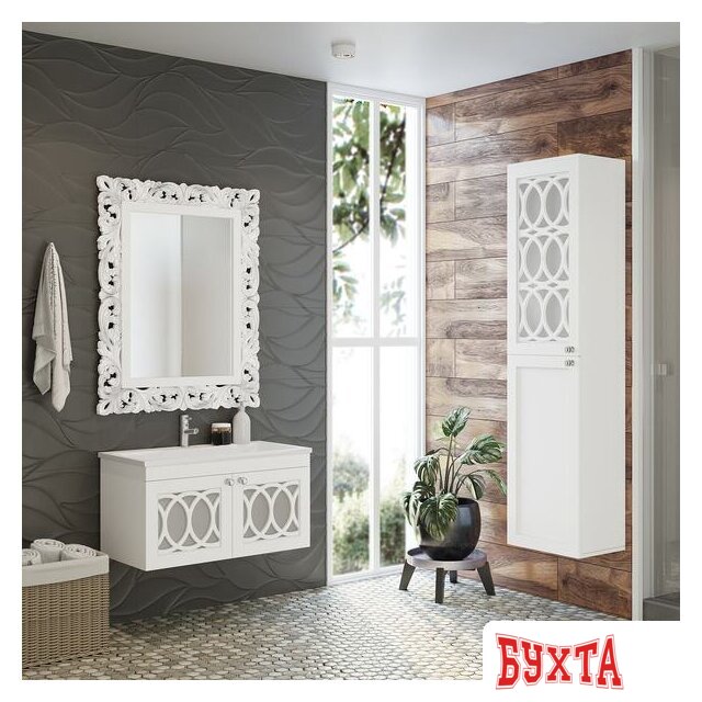 Мебель для ванных комнат Misty Тондо - 60 Тумба подвесная, белая эмаль - П-Тон09060-012 4