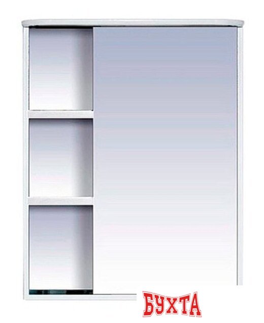 Мебель для ванных комнат Misty Венера - 55 Зеркало-шкаф прав. со светом белое - П-Внр04055-01СвП 1