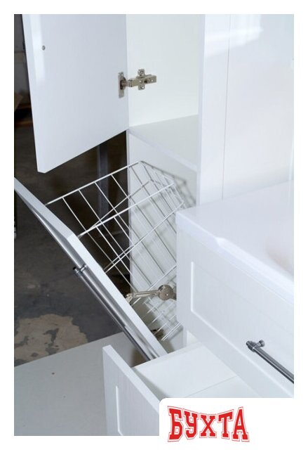 Мебель для ванных комнат Misty Шкаф-пенал Марта 35 (левый, белый) 4