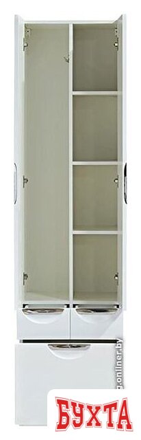 Мебель для ванных комнат Misty Орхидея - 50 Пенал с 2 ящ., белая эмаль - П-Жас05050-0112Я 3