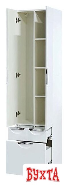 Мебель для ванных комнат Misty Орхидея - 50 Пенал с 2 ящ., белая эмаль - П-Жас05050-0112Я 4