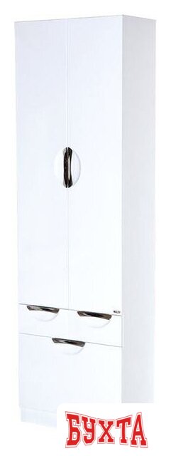 Мебель для ванных комнат Misty Орхидея - 60 Пенал + Б/К с 2 ящ., белая эмаль - П-Жас05060-011К2Я 2