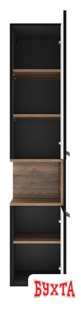 Мебель для ванных комнат Briz Шкаф-пенал Bergen 35 BER-05035-02-19-ПоП (правый, черный/темное дерево) 4