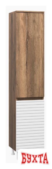 Мебель для ванных комнат Brevita Шкаф-пенал Dakota 35 DAK-050350-19/01Л (белый/темное дерево) 1
