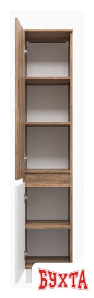 Мебель для ванных комнат Brevita Шкаф-пенал Dakota 35 DAK-050350-19/01Л (белый/темное дерево) 2