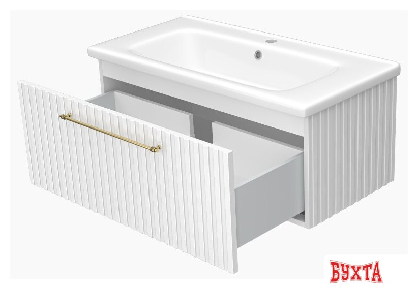 Мебель для ванных комнат Brevita Тумба под умывальник Alicante 90 ALI-09090-0101Я 4