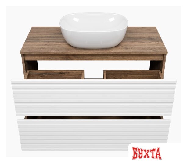 Мебель для ванных комнат Brevita Тумба под умывальник Dakota 100 DAK-07100-19/01-2Я 5