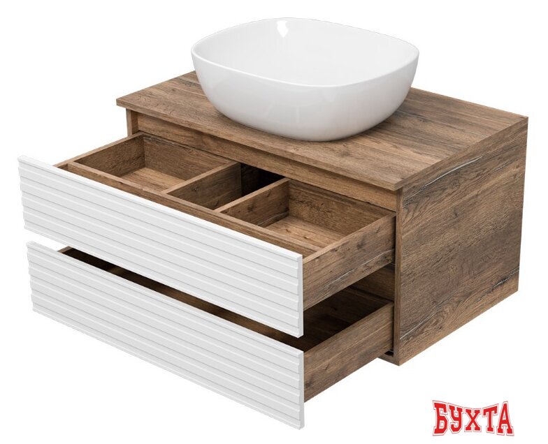Мебель для ванных комнат Brevita Тумба под умывальник Dakota 80 DAK-09080-19/01-2Я 4
