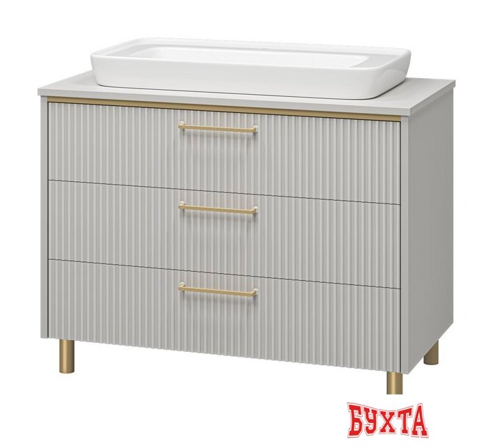 Мебель для ванных комнат Brevita Elche 100 ELC-0100-0302Я (серый кашемир) 4