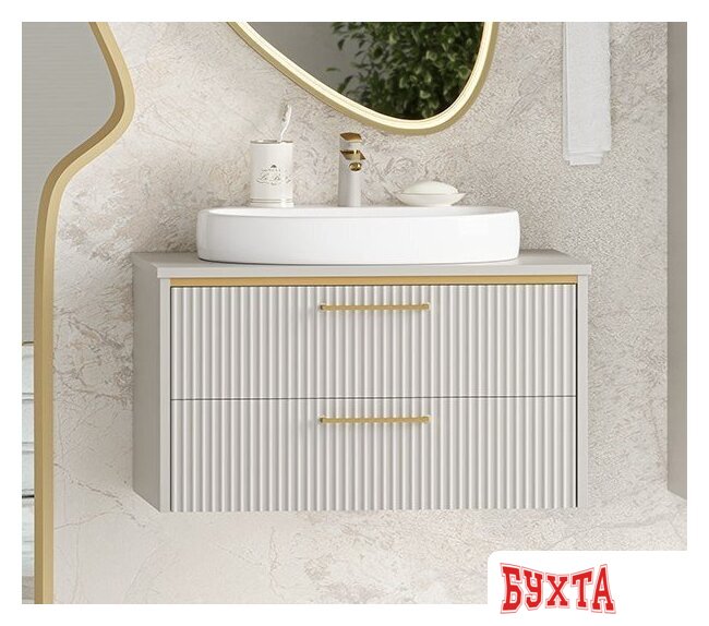 Мебель для ванных комнат Brevita Elche 100 ELC-01100-0502Я (серый кашемир) 3