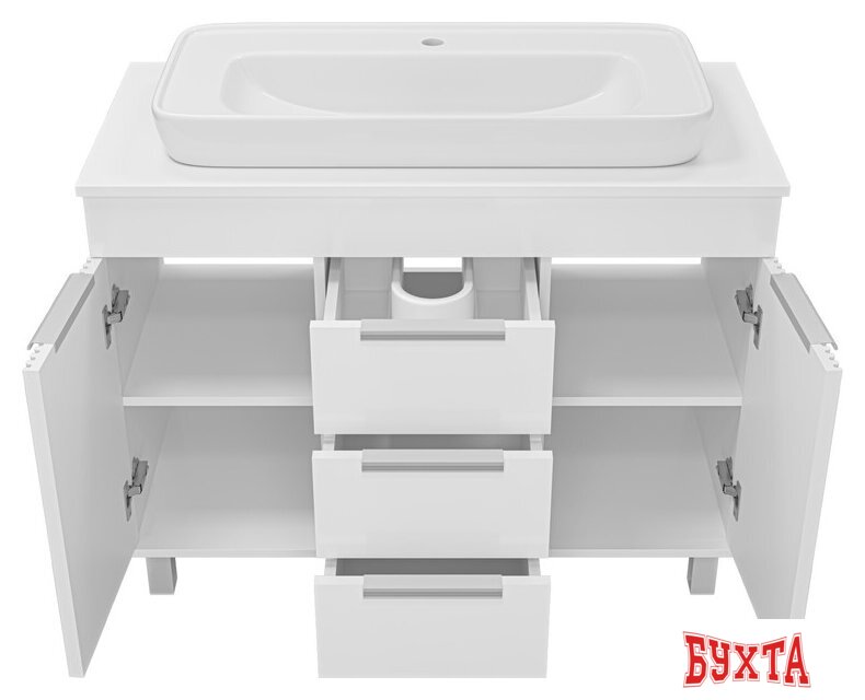 Мебель для ванных комнат Brevita Тумба под умывальник Enfida 100 ENF-06100-0143Я 3