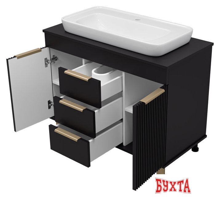 Мебель для ванных комнат Brevita Тумба под умывальник Enfida 100 ENF-06100-0243Я 4