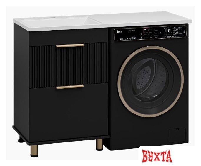 Мебель для ванных комнат Brevita Тумба под умывальник Enfida 60 ENF-07060-022Я (черный матовый) 3