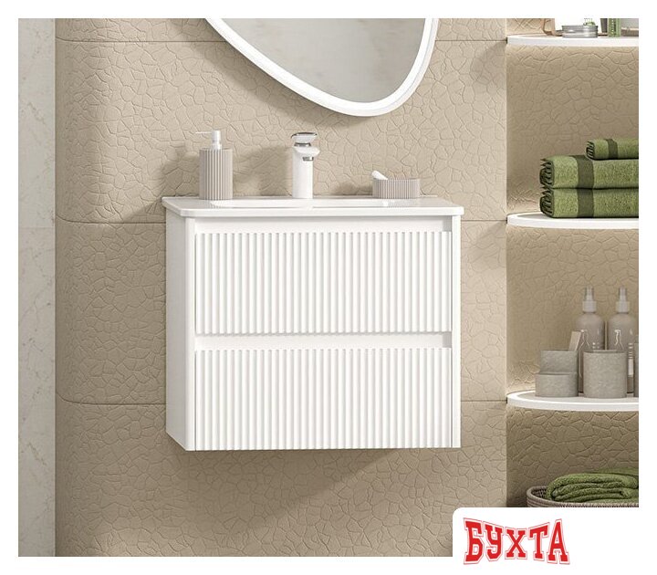 Мебель для ванных комнат Brevita Тумба под умывальник Riva 60 RIV-07060-0102Я 1