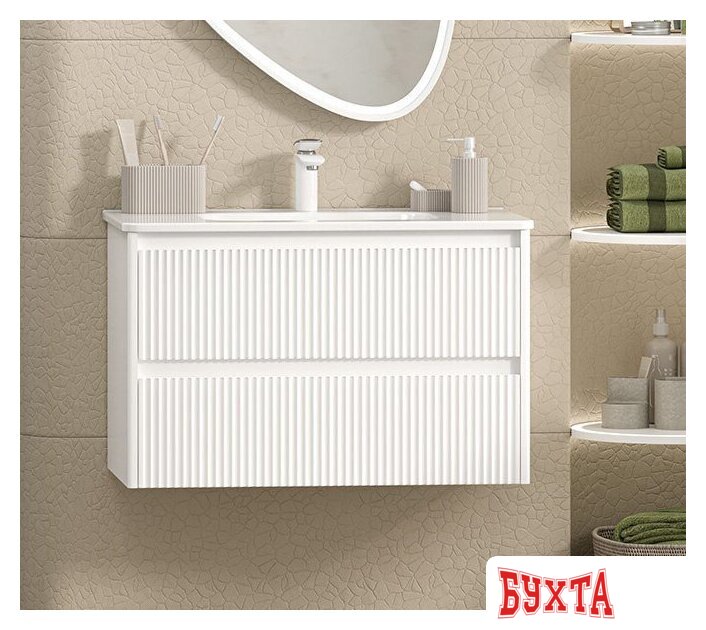 Мебель для ванных комнат Brevita Тумба под умывальник Riva 80 RIV-07080-0102Я 1