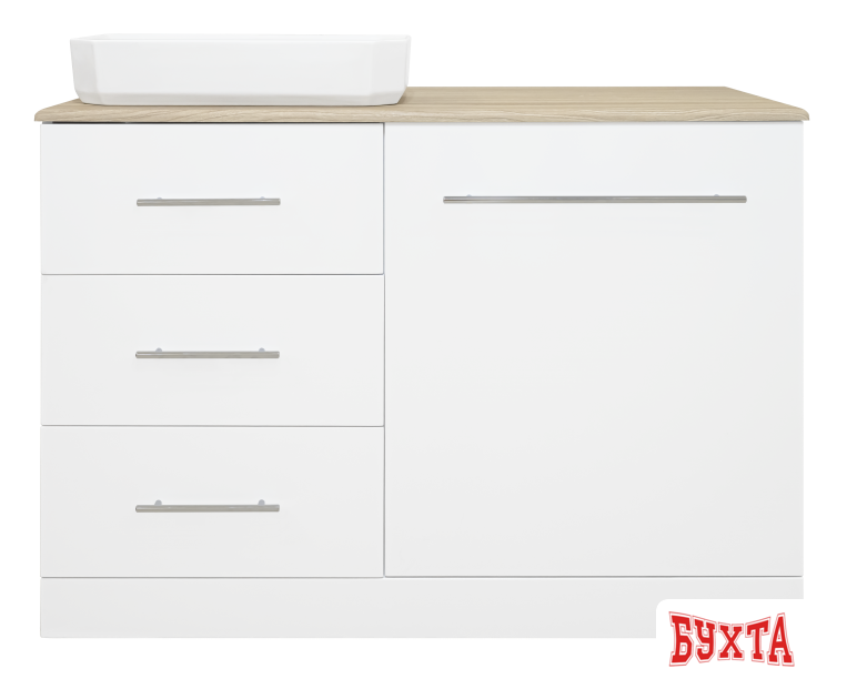 Мебель для ванных комнат Misty Тумба под умывальник Респект 120 Э-Рес01120-13ЯЛ 1