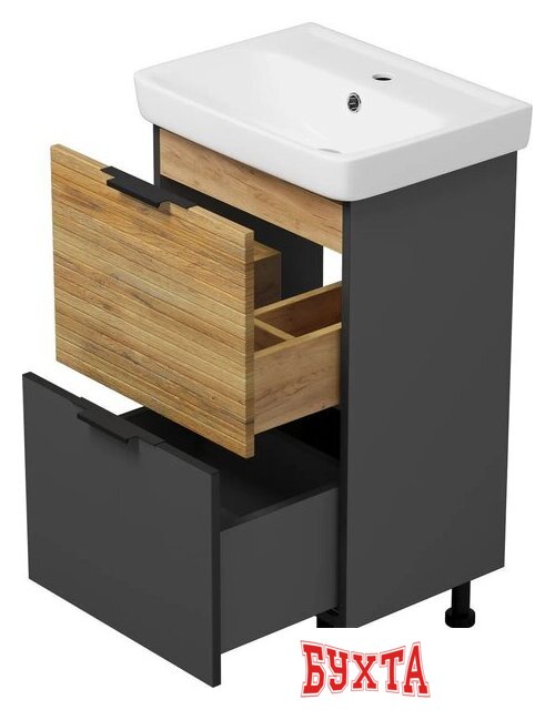 Мебель для ванных комнат Misty Тумба под умывальник Форест 50 Э-Фор-07050-0219-2Я+БП-э0002695 4