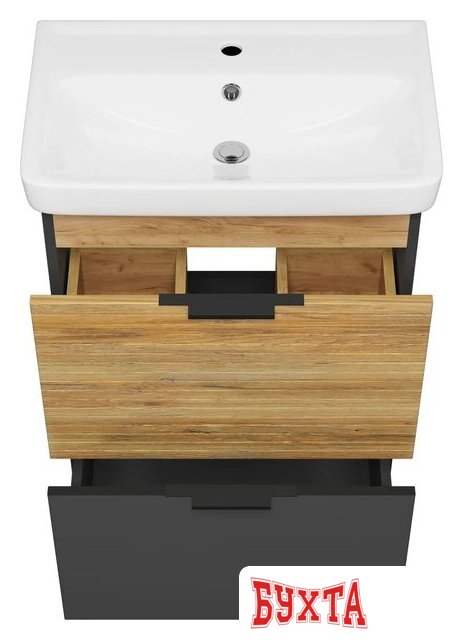 Мебель для ванных комнат Misty Тумба под умывальник Форест 60 Э-Фор-07060-0219-2Я+БП-э0002705 3