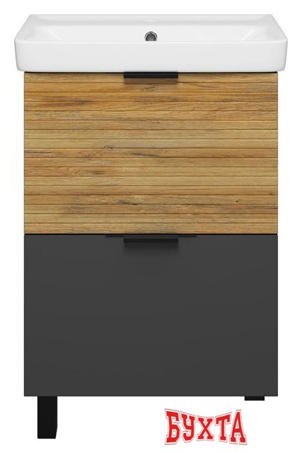 Мебель для ванных комнат Misty Тумба под умывальник Форест 60 Э-Фор-07060-0219-2Я+БП-э0002705 4
