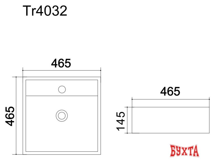 Умывальник Uptrend Medusa XL (глянцевый белый) 4
